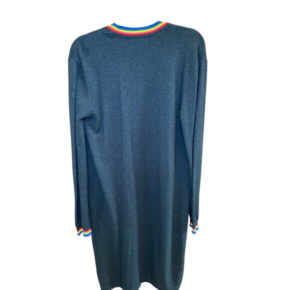 Spiritual Gangster | Women Large Rainbow Calli Long Cardigan Cashmere Sweater - Picture 13 of 14